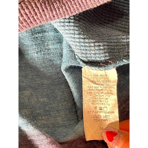 Hummingbird Tie Dye Long Sleeve Stretch Sweatshirt Lightweight M - Picture 4 of 10